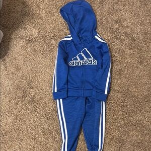 Adidas Blue and White Sweatpants Iconic Stripes